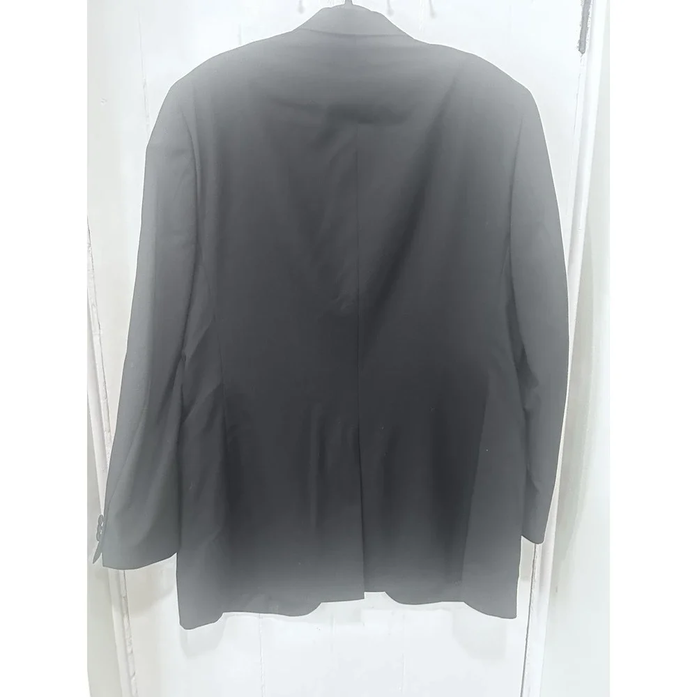 Jos A Bank Black Worsted Wool Tuxedo Jacket Size 44 Xlong Formal Wedding Prom